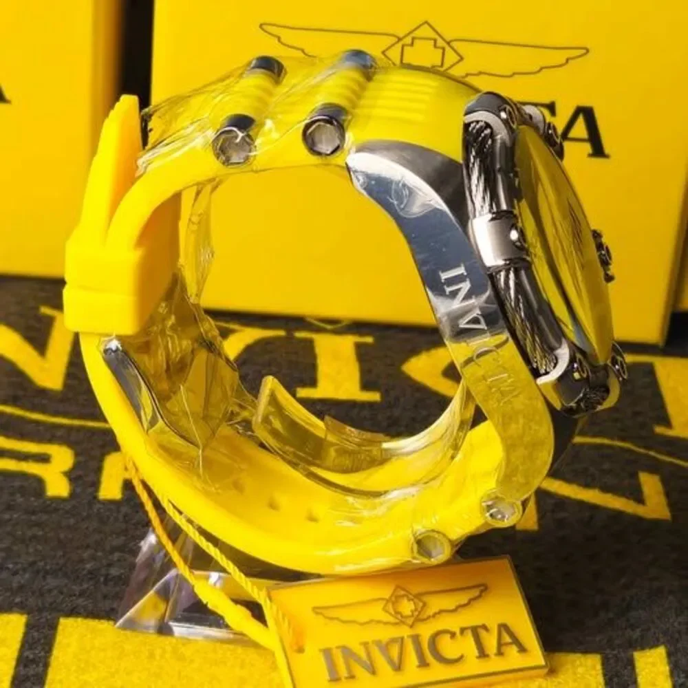 Invicta Bolt 49811 Zeus Chronograph 52mm Yellow Silver Men’s Watch